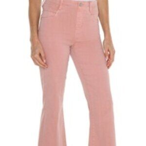 Liverpool Gia Glider Crop Flare w Back plt 25.5in